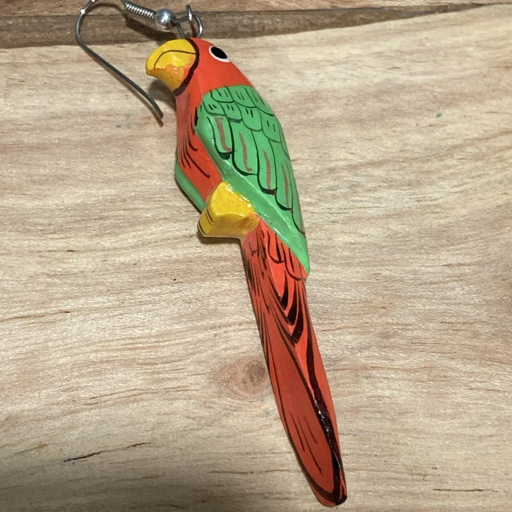 Parrot adorable wooden